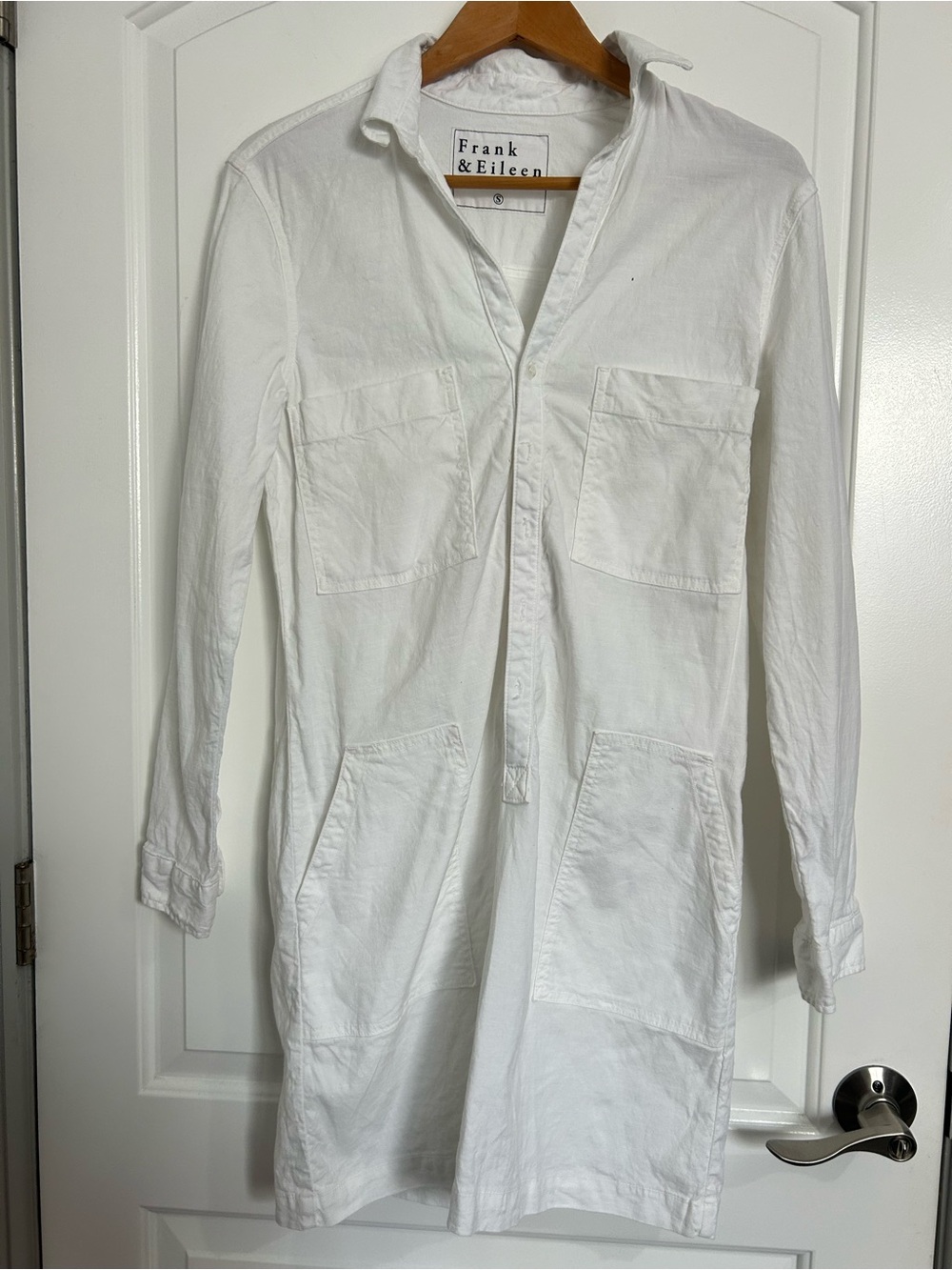 Frank & Eileen Italian Performance Linen Dress size Size S Chic Preppy Coastal - Picture 2 of 16